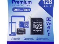 MICRO-SDXC 44085 MEMORIJSKA KARTICA 128GB VERBATIM UHS-I CLASS-10 SA ADAPTEROM
