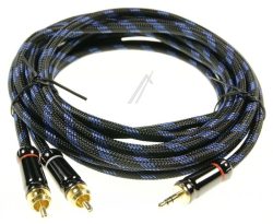 HQ PREMIUM KLINKENSTECKER 3,5MM /  2X CINCH STECKER,  5M