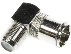 F-SCHNELLSTECKER/ F-KUPPLUNG VERBINDER ABGEWINKELT 90 GRAD