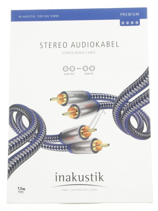 PREMIUM-II 00404015 AUDIO KABL 1,5M PREMIUM II AUDIO STEREO 2XCINC /  2XCINC 1,5M