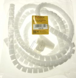 18839 SPIRALSCHLAUCH MIT EINZIEHWERKZEUG 2,5 M X 15 MM WEISS