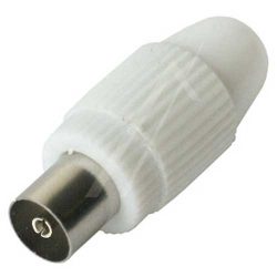 KOAXKUPPLUNG 9,5MM SCHRAUBBAR WEISS