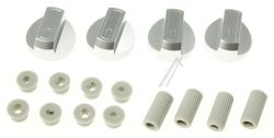 UNIVERSAL KNEBELSET FÜR GASHERDE SILBER/ GRAU