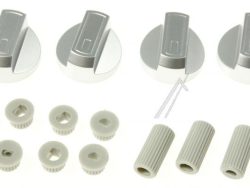 UNIVERSAL KNEBEL SATZ FÜR GASHERDE SILBER/ GRAU
