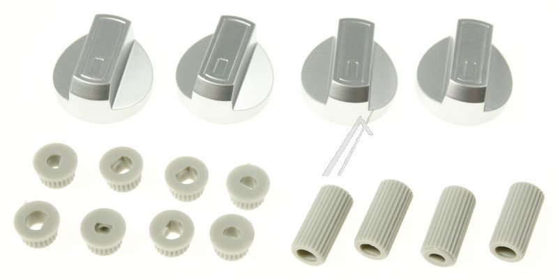 UNIVERSAL KNEBEL SATZ FÜR GASHERDE SILBER/ GRAU