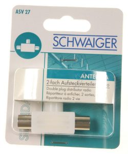 ASV27532 STECK-ANSCHLUSSVERTEILER: 2X RDF,  WEISS