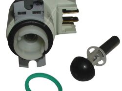 00166874 ABLAUFVENTIL MIT HALBRUNDEN SCHWARZEN VENTILVERSCHLUSS AUS GUMMI