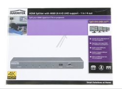 SPLIT 614 25008325 UHD 2.0 - HDMI SPLITTER 4K60 -1 EIN /  4 AUS - ULTRA HD - HDMI VERTEILER - HDR - EDID SCHALTER