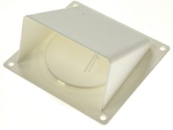503000 625.004.00 WINDHAUBE 125MM WEISS MIT KLAPPE