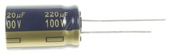 220UF-100V EEUFC2A221 ELKO RADIAL PAN 105° 16X25MM -ROHS-