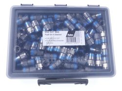 OVZ 027 BOX 22505087 BOX 100XPUSH-ON F-STECKER IN KUNSTSTOFFBOX