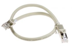 PATCHKABEL CAT7, RJ45, S/ FTP (PIMF),  GRAU,  0,5M,  LSOH