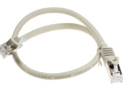 PATCHKABEL CAT7, RJ45, S/ FTP (PIMF),  GRAU,  0,5M,  LSOH
