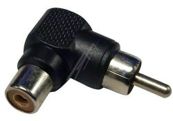 CINCHWINKELADAPTER STECKER/ BUCHSE SCHWARZ