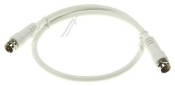 F-ANSCHLUSSKABEL 0,5M CLASS A GERADE WEISS