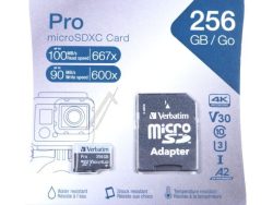 MICRO SDXC 47045 CARD PRO U3 C10 A2 256GB INCL ADAPTOR