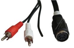 5POL-DIN-KUPPLUNG/ 2XCINCHSTECKER    MASSE 0,2M