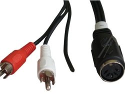 5POL-DIN-KUPPLUNG/ 2XCINCHSTECKER    MASSE 0,2M