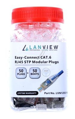 LVN125310 LANVIEW EASY-CONNECT RJ45 CAT. 6 STP STECKER FÜR AWG 23-24, (50 STÜCK)