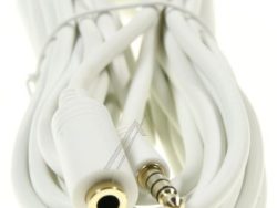 KLINKENVERLÄNGERUNG 4-POL. 3,5MM STECKER/ BUCHSE WEISS 5,0M
