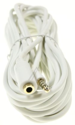 KLINKENVERLÄNGERUNG 4-POL. 3,5MM STECKER/ BUCHSE WEISS 5,0M