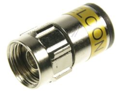 OVZ 037 22505086 PUSH-ON F-STECKER,  F. 3-FACH GESCHIRMTES KABEL GELB