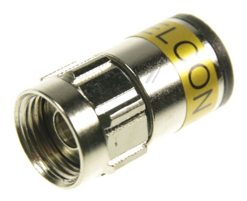 OVZ 037 22505086 PUSH-ON F-STECKER,  F. 3-FACH GESCHIRMTES KABEL GELB