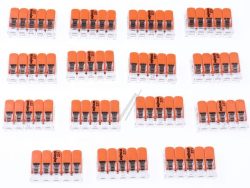 WAGO 221-615 COMPACT-VERBINDUNGSKLEMME 15 STÜCK FÜR 5-LEITER BIS 6 MM²