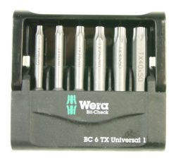 MINI-CHECK TORX TX 50 MM 05056472001 SET BITOVA 6 TX UNIVERSAL 1, 6-KOMADA SET TX 10, 15, 20, 25, 30, 40