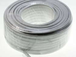 2X1,5MM² LAUTSPRECHERKABEL WEISS,  CCA (KUPFER/ ALUMINIUM),  25M