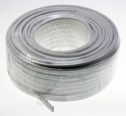 2X1,5MM² LAUTSPRECHERKABEL WEISS,  CCA (KUPFER/ ALUMINIUM),  25M