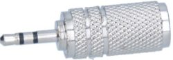 2,5MM-KLINKENSTECKER/ 3,5MM-KLINKENKUPPLUNG STEREO,  METALL