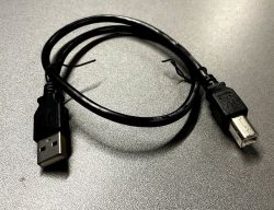 USB-A ADAPTERKABEL,  USB-B,  2.0, SCHWARZ,  0,5M