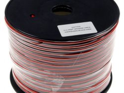 2X1,5MM² LAUTSPRECHERKABEL ROT/ SCHWARZ,  CO (KUPFER),  100M