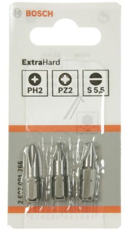 2.607.001.766 3TLG. SCHRAUBERBIT-SET EXTRA-HART (GEMISCHT)