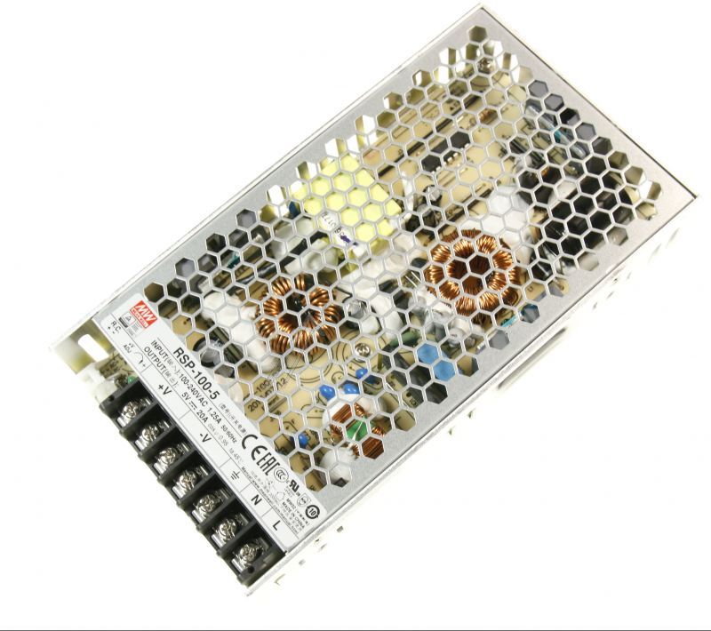 5VDC-20A-100W RSP-100-5 SCHALTNETZTEIL,  GESCHLOSSENE BAUFORM,  PFC