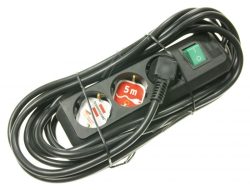 ECO-LINE 1152900 STECKDOSENLEISTE MIT SCHALTER 3-FACH SCHWARZ 5M