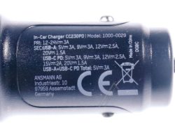 IN-CAR-CHARGER CC230PD 1000-0029 KFZ USB-LADEGERÄT /  NETZTEIL,  USB-C    USB-A,  MAX. 30W