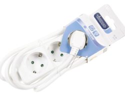 EBL 3W 27013 3FACH STECKDOSENLEISTE KISI, WEISS,1,4M,1,5MM