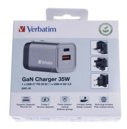 GNC-35 32200 GAN PUNJAČ 35W 1X USB-C,  1X USB-A,  PD,  QC,  PPS,  EU/ UK/ US