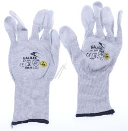 GALILEE 3203-GR10 ESD-HANDSCHUHE GRÖSSE 10/ XL MIT PU-FINGERKUPPEN
