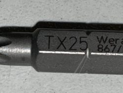 867/ 1 Z TORX® 05066488001 TORX-BITS 867/ 1 Z TX 25 X 25 MM