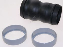 22344400 GUMMIANSCHLUSS SCHWARZ    2 RINGE GRAU GM80