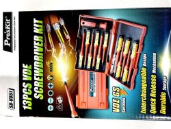 SD-V861 VDE SCREWDRIVER SET,  13 PIECES (PHILIPS,  POZIDRIV,  TORX)