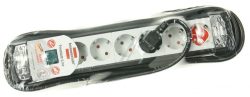 PREMIUM-LINE 1951560101 STECKDOSENLEISTE 6-FACH SCHWA RZ/ LICHTGRAU 5M H05VV-F 3G1,5