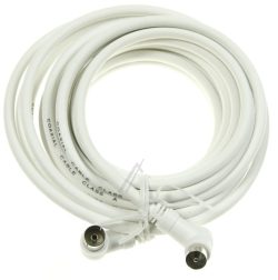 ANTENNENKABEL 5,0M KLASSE A WINKEL/ WINKEL WEISS
