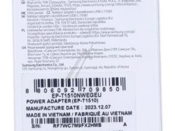 EP-T1510NWEGEU PUTNI ADAPTER / PUNJAČ/  SAMSUNG POWER EP-T1510 15W BEZ KABLA,  BELA