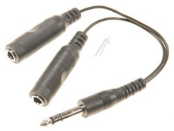 KLINKENSTECKER 6,3MM - 2 KLINKENBUCHSE 6,3MM,  0,2M