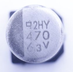 470UF-6,3V SMD-ELKO 105° 8,0X10MM