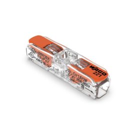 WAGO 221-2411-1 KOMPAKTNI / KROZ/  PRIKLJUČNI KONEKTOR 1 KOMAD SA POLUGOM ZA 2-PROVODNIKA DO 4MM²